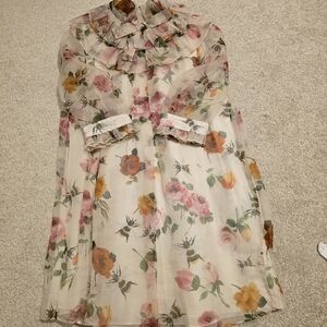 Gucci Elegant Floral Sheer Fabric
